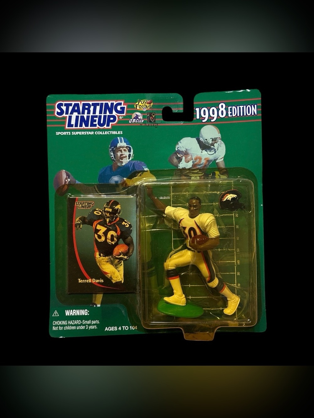 Starting Lineup 1998 Terrell Davis Action Figure - Yellow & Green